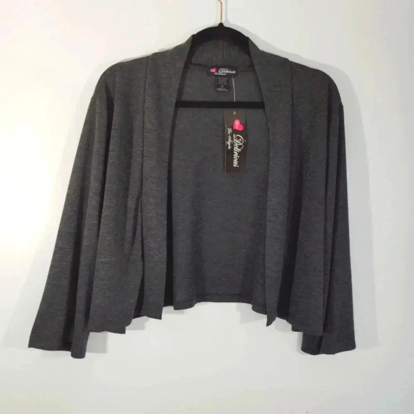 Delirious Cardigan Bolero Jacket Lightweight 3/4 Sleeve Soft Comfy New - Picture 10 of 10
